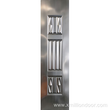 Decorative metal door sheet